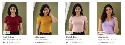 Mialo Fashion Tops Upto 90% Off | Start at Rs 229