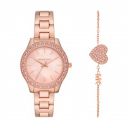 Michael Kors Liliane Analog Pink Dial Womens Watch-MK1068SET...