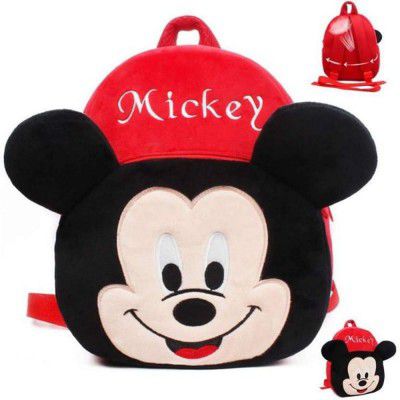 Mickyy Kids Soft Cartoon Animal School Backpack Bag For 2 To 5 Years Nursery(Brown_Teddy_Candy Bag) Medium,15 Liter
