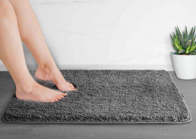 Microfiber Door Mat (Grey, Small)
