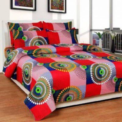 Microfiber Double Bedsheet  (Pack of 1, Multicolor)