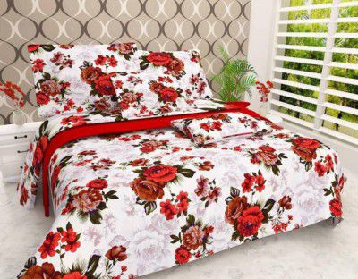 Microfiber Double Bedsheet  (Pack of 1, White)