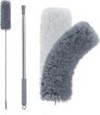 Microfiber Feather Duster Bendable & Extendable Fan Cleaning Duster...