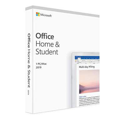 Microsoft Home and Student 2019, One-Time Purchase - Lifetime Validity, 1 Person, 1 PC or Mac (Activation Key Card)