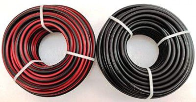 Microtek Solar DC Cable XLPO TUV Protected 10 sq.mm 5Meter (Red, 5m Black)