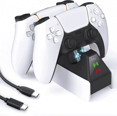 Microware PS5 Controller Charger Station, PS5 Charging Station DualSense Controller with LED Indicator - HBP-260