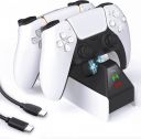 Microware PS5 Controller Charger Station, PS5 Charging Station DualSense Controller with LED Indicator - HBP-260...