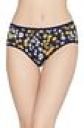 Mid Waist Floral Print Hipster Panty in Navy - Cotton...