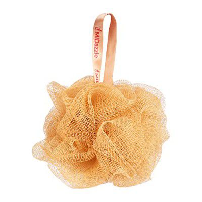 Midazzle Luxury Bathing Loofah Sponge Exfoliator Scrubber for High Lather Cleansing (Small, Pack of 1, Colors May Vary)