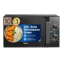 Midea 20L Solo Microwave Oven (MMO20CXAMMPEBK, Black, 5 power levels & Defrost function)...