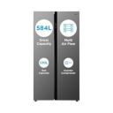 [Extra Rs.11750 Off] Midea 510L, frost free Side By Side Refrigerator with Inverter (MRFS5920SSLF, Silver)...