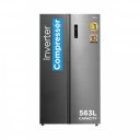 Midea 563 L Side By Side, Frost Free Refrigerator (MDRS710FGF46 Bru Steel)...