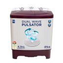 Midea 6.5 kg Semi Automatic Top Load Washing Machine Maroon, White (MWMSA065PPG(MW))...