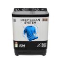 Midea 9.5 Kg 5 Star Toughened Glass Semi Automatic Top Load Washing Machine Rust proof Body with 1300 RPM (MWMSA095GPG(KW), Black White)...