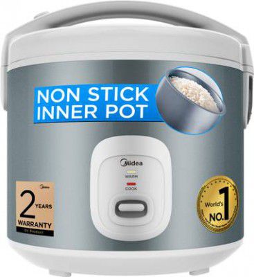 Midea MB-YJ5030W Electric Rice Cooker with Steaming Feature  (1.8 L, Grey)