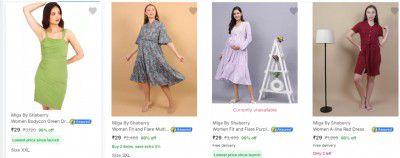 Miga By Shaberry Womens Dresses Starts @29