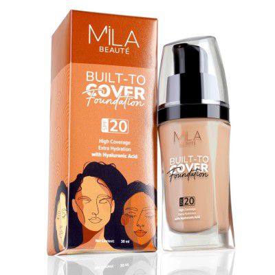 Mila Beauté Built to Cover Liquid Foundation I (M-1-Beige, 30ml)