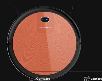 Milagrow 24 Watts Robotic Vacuum Cleaner (0.6 Litres Tank, Red Hawk-21, Red)