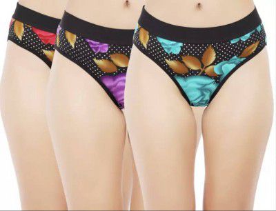 Miles of Style Pack of 3 Women Hipster Multicolor Panty