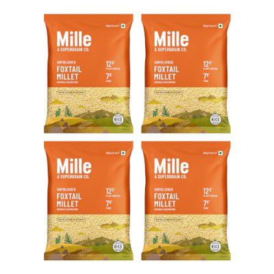 Mille Foxtail Millet Whole Grain | Certified Low GI | Rice Replacement | Vegan | 100% Whole Grain | 2 kg