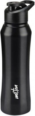MILTON 1000 ml Steel Bottle (Pack of 1, Black)