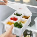 MILTON 6 Grid Fridge Storage Containers Fridge Organizer Container, Fruits...