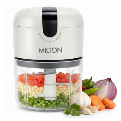MILTON 6-in-1 Rechargeable Mini Electric Chopper I Unbreakable Food Grade Material 