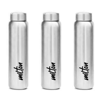 MILTON Aqua 1000 Stainless Steel Water Bottle 920 ml, Set of 3