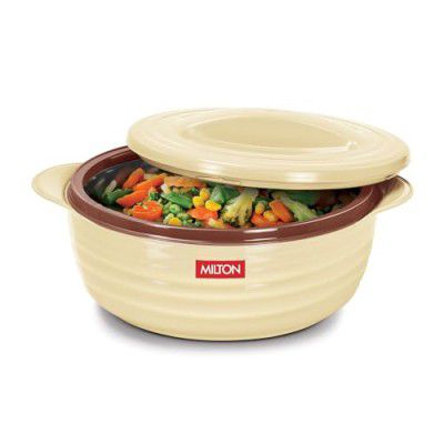 MILTON Aspire 1000 Serving Casserole, Double Walled Inner Stainless Steel - 725 ml, Beige