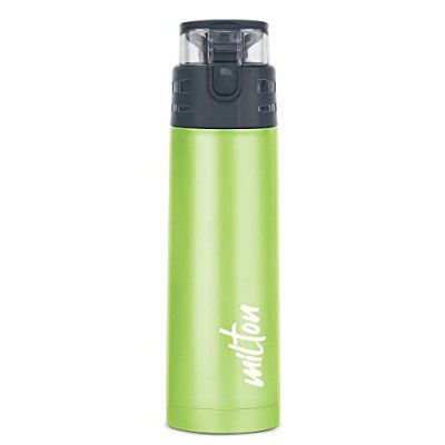 Milton Atlantis 600 Thermosteel Insulated - 500 ml Water Bottles, 24 Hours Hot and Cold, Green