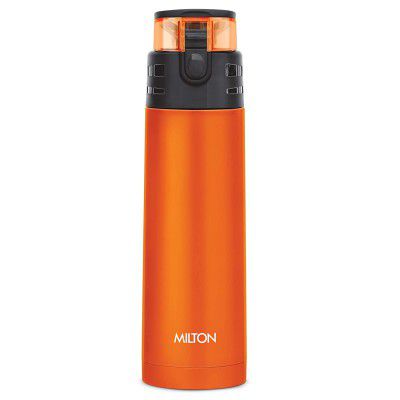 Milton Atlantis-900 Thermosteel Hot & Cold Tea Water Bottle 750 ml Bottle (Pack of 1, Orange, Steel)