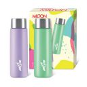 MILTON Bitsy Buddies 450 Stainless Steel Water Bottle 430 ml, Set of 2...