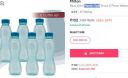 Milton Blue Solid Plastic Spill Proof 6 Piece Water Bottle - 1L...