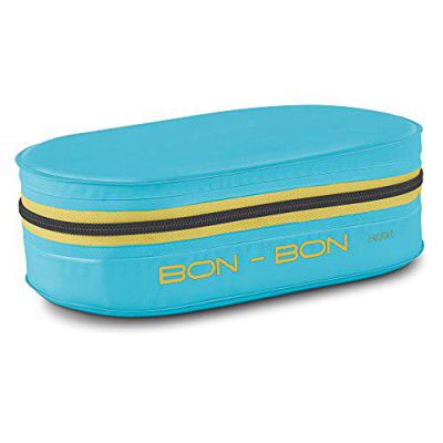 MILTON Bon Bon Plastic Lunch Box with Insulated Jacket, 2 Containers (280 ml Each), Microwavable & Leak-Proof Tiffin for Office, School, College, Cyan