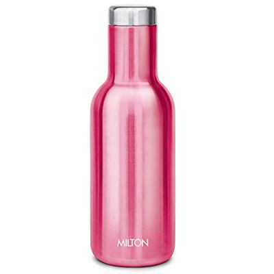 Milton Charm 600 Double Walled Vacuum Insulated Stainless Steel 24 Hours Hot or Cold Water Bottle, 550 ml, (Pink)