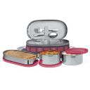 MILTON Corporate Lunch Stainless Steel Containers Set of 3, Maroon...