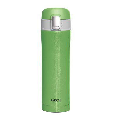 MILTON Dazzle 400 Stainless Steel Sporty Water Bottle, 440ml/7.2mm, Green
