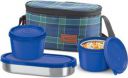 MILTON Decker Lunch Box (3 Containers, 1 x 475 ml , 2 X 500 ml each) With Jacket 3 Containers Lunch Box...