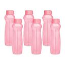 MILTON Delta Plastic Water Bottle Set of 6, 1000 ml Each, Pink ...