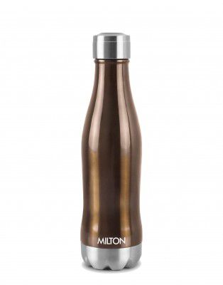 Milton New Duke 750 Thermosteel Hot and Cold Water Bottle, 620 ml, Coffee Brown