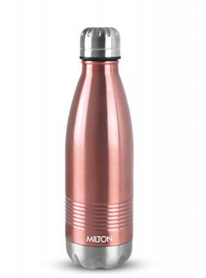 MILTON Duo DLX 500 Thermosteel Bottle - 500 ml, 24 Hours Hot and Cold, Rose Gold