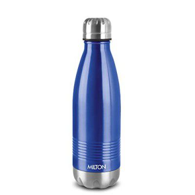 MILTON Duo DLX 500 Thermosteel Bottle - 500 ml, 24 Hours Hot and Cold, Blue