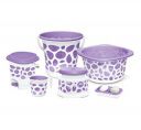 Milton Duplex Spa 6 Pieces Round Printed Bathroom Set, Purple | Bucket | Deep Tub | Mug | Clean Up Bin | Stool | Soap Dish | Plastic...