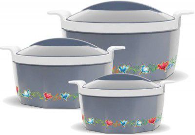 MILTON Elegance Pack of 3 Thermoware Casserole Set  (395 ml, 750 ml, 1350 ml)
