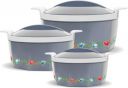 MILTON Elegance Pack of 3 Thermoware Casserole Set  (395 ml, 750 ml, 1350 ml)...