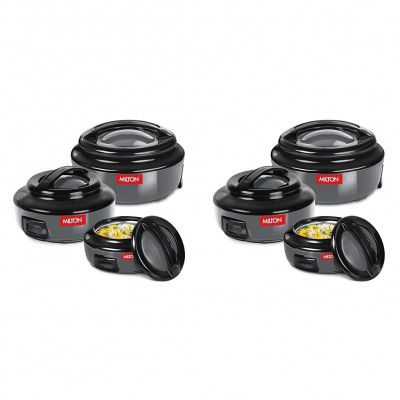 MILTON Ernesto Inner Stainless Steel Jr. Casserole Set of 3 (Pack of 2)