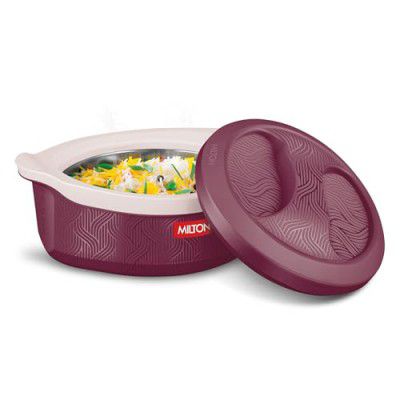 Milton Evoke 1000 PU Insulated Inner Stainless Steel Casserole, 850 ml, Maroon