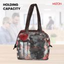 MILTON Floral Lunch Bag I Design Tiffin Bag for Office for Men, Women I Eco Friendly, Spacious, Durable I 2.5 L I Black...