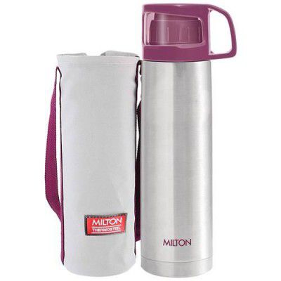 Milton Glassy Vacuum Flasks - Leakproof, Break Resistant, Pink, 1 L (1 pc)