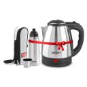 Milton Go Electro Stainless Steel Electric Kettle 1500+Flip Lid 350 Thermosteel Bottle, Super Fast Boiling with 3X Protection Kettle...
